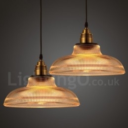 1 Light Vintage Glass Pendant Light
