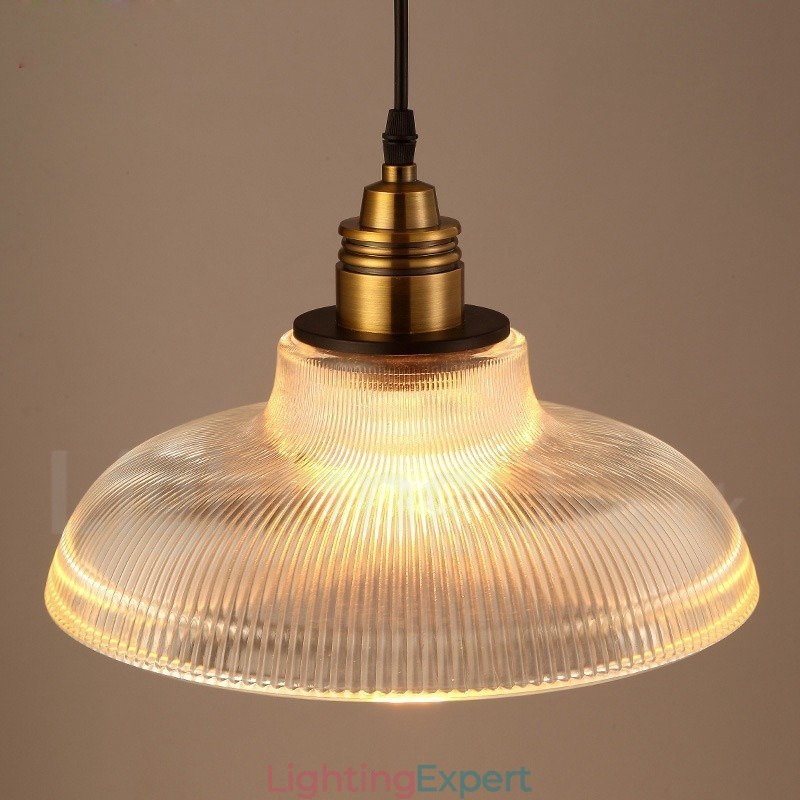 1 Light Vintage Glass Pendant Light
