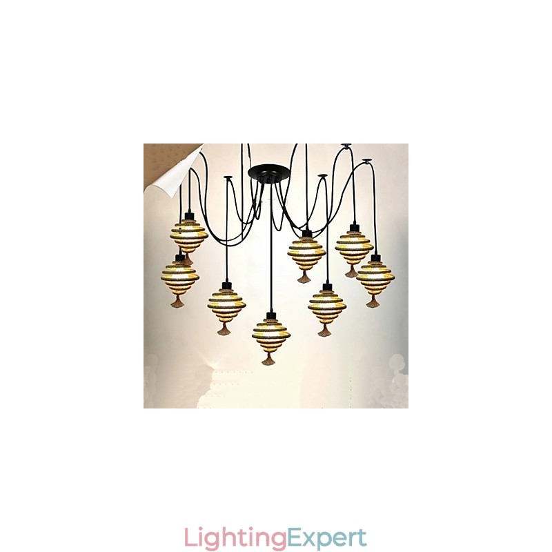 The Nordic Country Retro Honeycomb Chandelier Chandelier lamp The Heavenly Maids Scatter Blossoms.