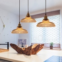 1 Light Vintage Glass Pendant Light