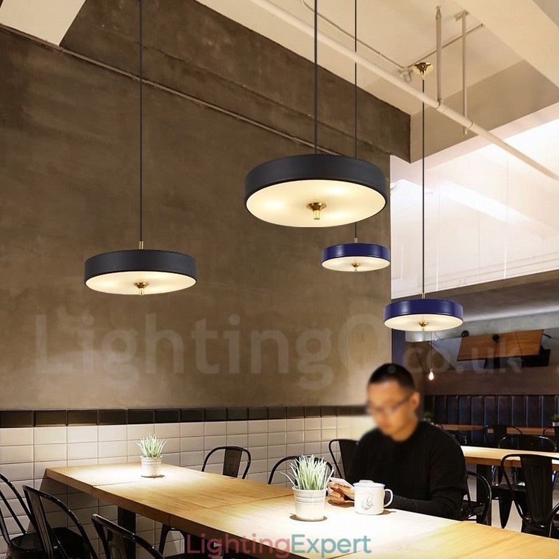 1 Light Modern Contemporary Luxury Pendant Light with Glass Shade