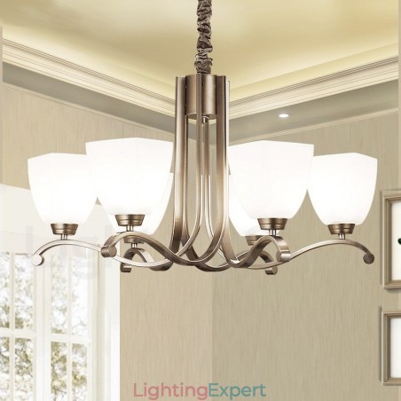 6 Light Modern Contemporary Chandelier with Glass Shade 6 Light Modern Contemporary Chandelier with Glass Shade