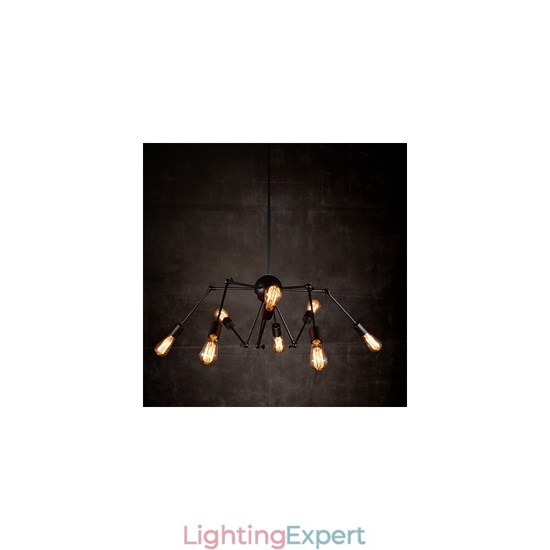 Creative 8 Light Brushed Nickel Chandelier