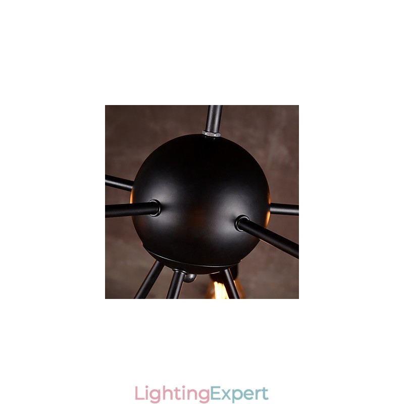 Creative 8 Light Brushed Nickel Chandelier