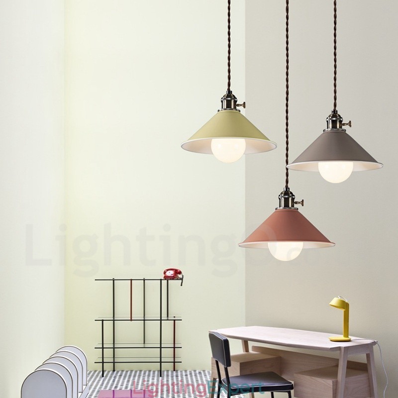 1 Light Modern Contemporary Steel Pendant Light with Steel Shade