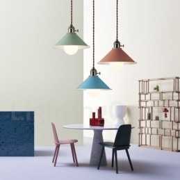 1 Light Modern Contemporary Steel Pendant Light with Steel Shade
