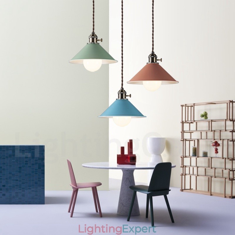 1 Light Modern Contemporary Steel Pendant Light with Steel Shade