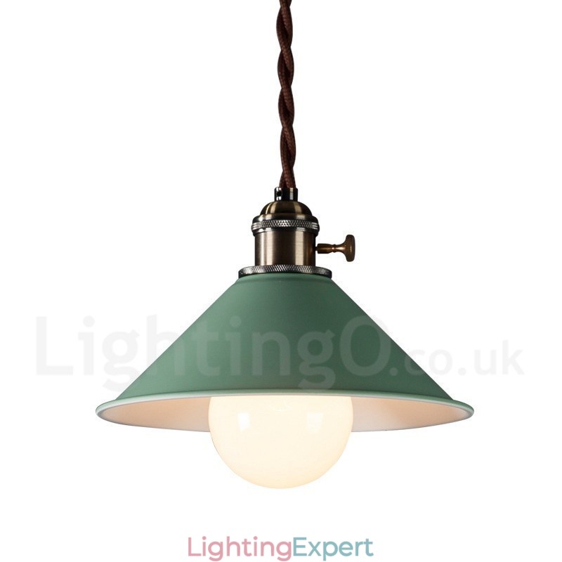 1 Light Modern Contemporary Steel Pendant Light with Steel Shade