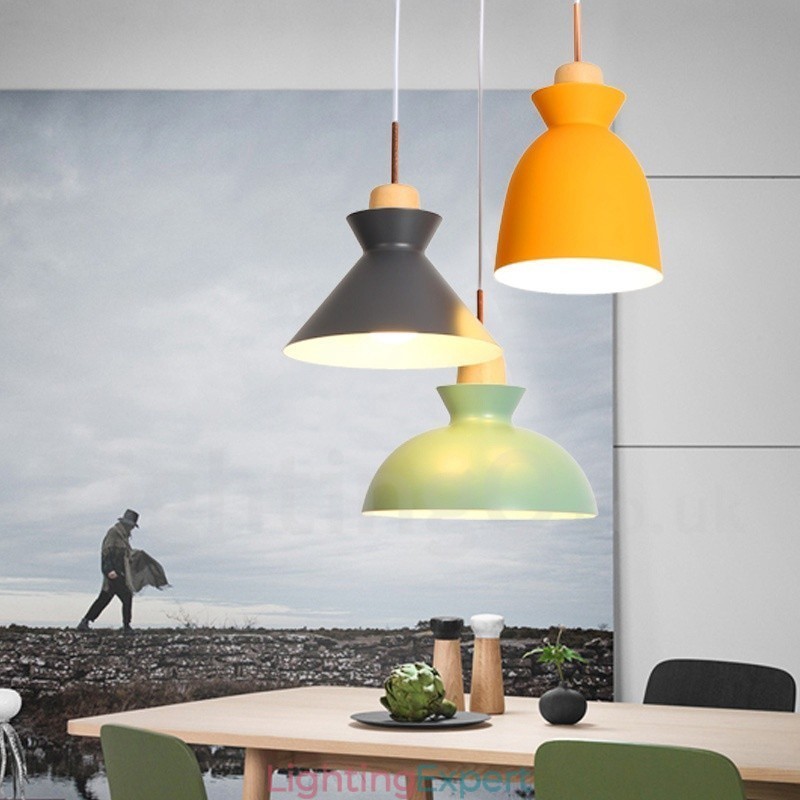 1 Light Modern Contemporary Steel Pendant Light with Aluminum alloy Shade