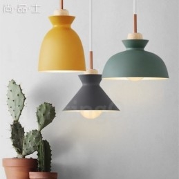 1 Light Modern Contemporary Steel Pendant Light with Aluminum alloy Shade