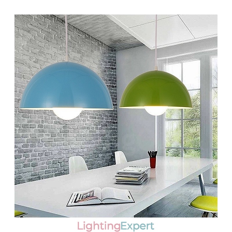 1 Light Modern Contemporary Steel Pendant Light with Aluminum alloy Shade