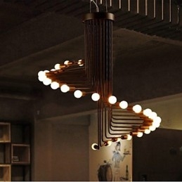 Country Painting Metal Chandelier