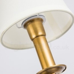 8 Light Retro Rustic Luxury Brass Pendant Lamp Chandelier with Fabric Shade