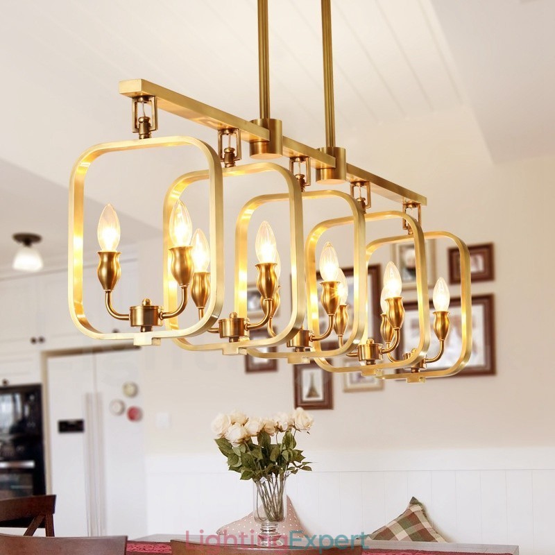 Retro Rustic Luxury Brass Pendant Lamp Chandelier
