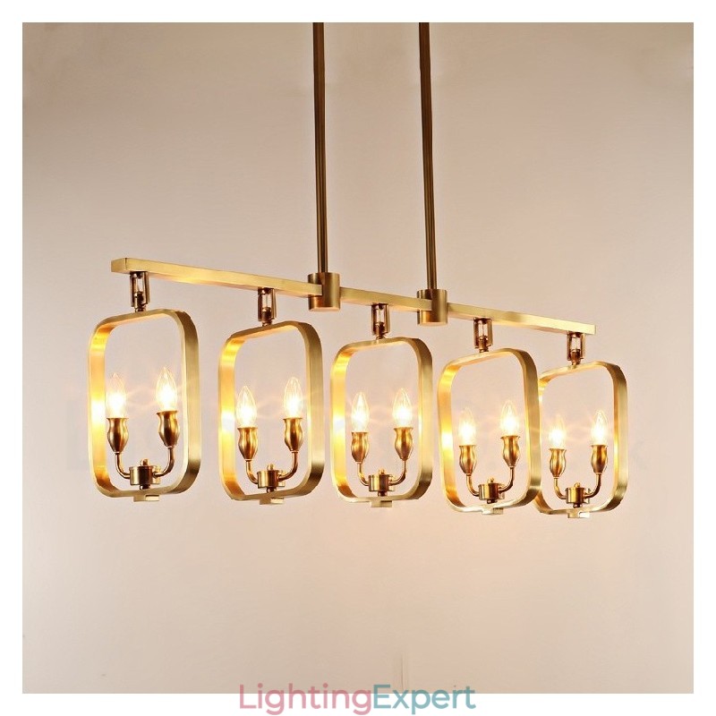 Retro Rustic Luxury Brass Pendant Lamp Chandelier