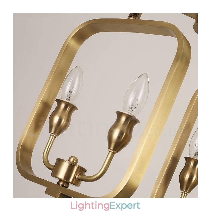 Retro Rustic Luxury Brass Pendant Lamp Chandelier