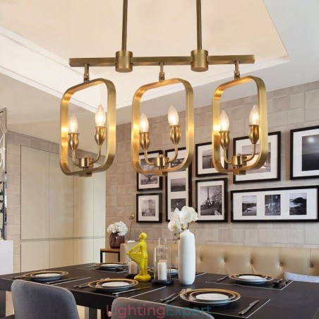 6 Light Retro Rustic Luxury Brass Pendant Lamp Chandelier 6 Light Retro Rustic Luxury Brass Pendant Lamp Chandelier