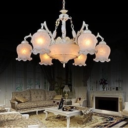 Chandelier White European Retro Classic