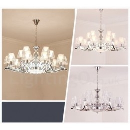 Retro Rustic Luxury Crystal Pendant Lamp Chandelier with Glass Shade