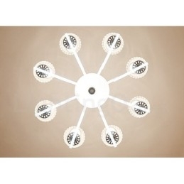 Retro Rustic Luxury Crystal Pendant Lamp Chandelier with Glass Shade