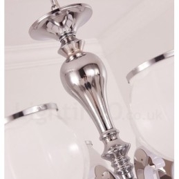 8 Light Modern Contemporary Luxury Pendant Lamp Chandelier with Glass Shade