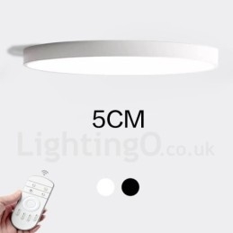 Ultra Thin Dimmable Modern Contemporary Nordic Style Flush Mount Ceiling Lights with Acrylic Shade with Remote Control Also Can Be Used As Wall Light