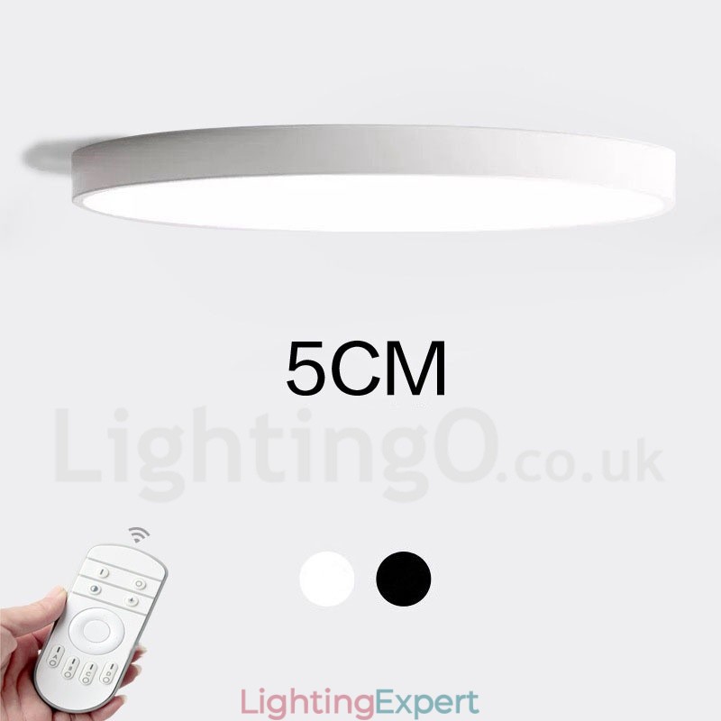 Ultra Thin Dimmable Modern Contemporary Nordic Style Flush Mount Ceiling Lights with Acrylic Shade with Remote Control Also Can Be Used As Wall Light