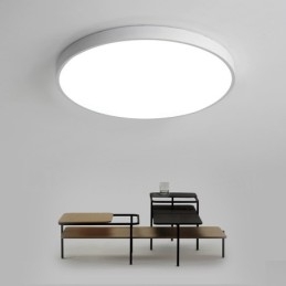 Ultra Thin Dimmable Modern Contemporary Nordic Style Flush Mount Ceiling Lights with Acrylic Shade with Remote Control Also Can Be Used As Wall Light