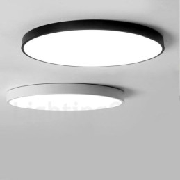 Ultra Thin Dimmable Modern Contemporary Nordic Style Flush Mount Ceiling Lights with Acrylic Shade with Remote Control Also Can Be Used As Wall Light