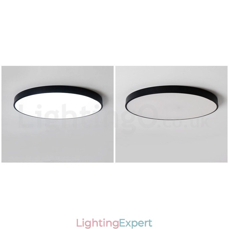 Ultra Thin Dimmable Modern Contemporary Nordic Style Flush Mount Ceiling Lights with Acrylic Shade with Remote Control Also Can Be Used As Wall Light