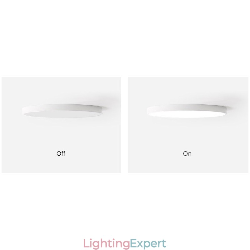 Ultra Thin Dimmable Modern Contemporary Nordic Style Flush Mount Ceiling Lights with Acrylic Shade with Remote Control Also Can Be Used As Wall Light