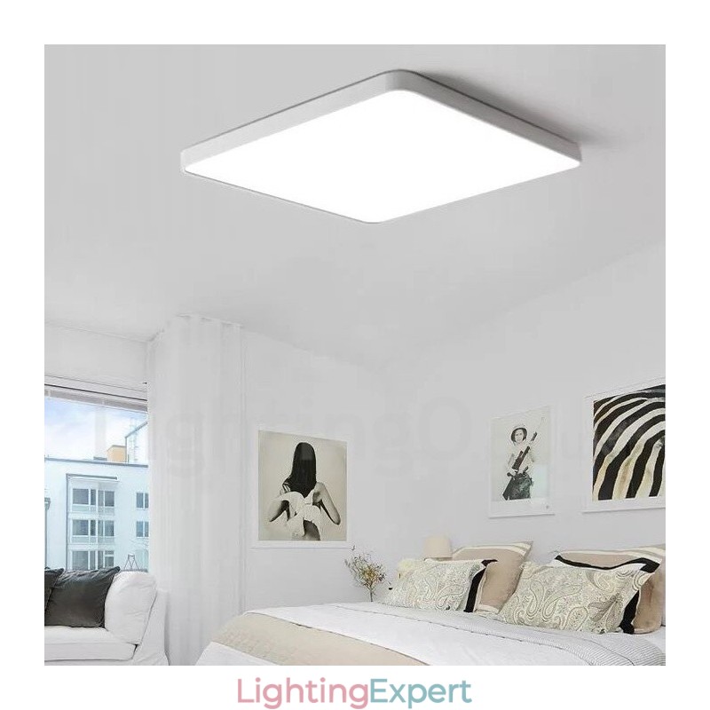 Dimmable Modern Contemporary Nordic Style Flush Mount Ceiling Lights with Acrylic Shade with Remote Control