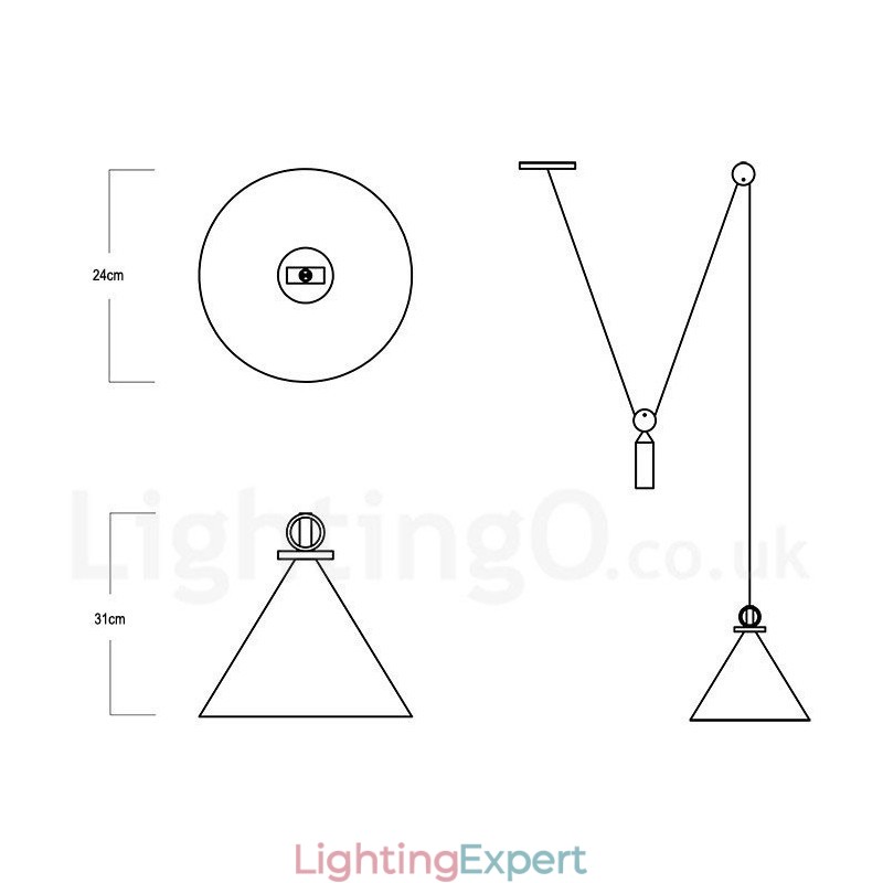 Pure Copper Modern Contemporary Nordic Style Rise and Fall Pendant Light Brass Ceiling Lamp