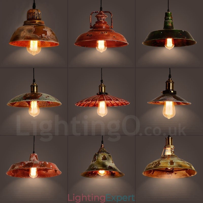 1 Light Rustic Lodge Retro Vintage Pendant Light Loft