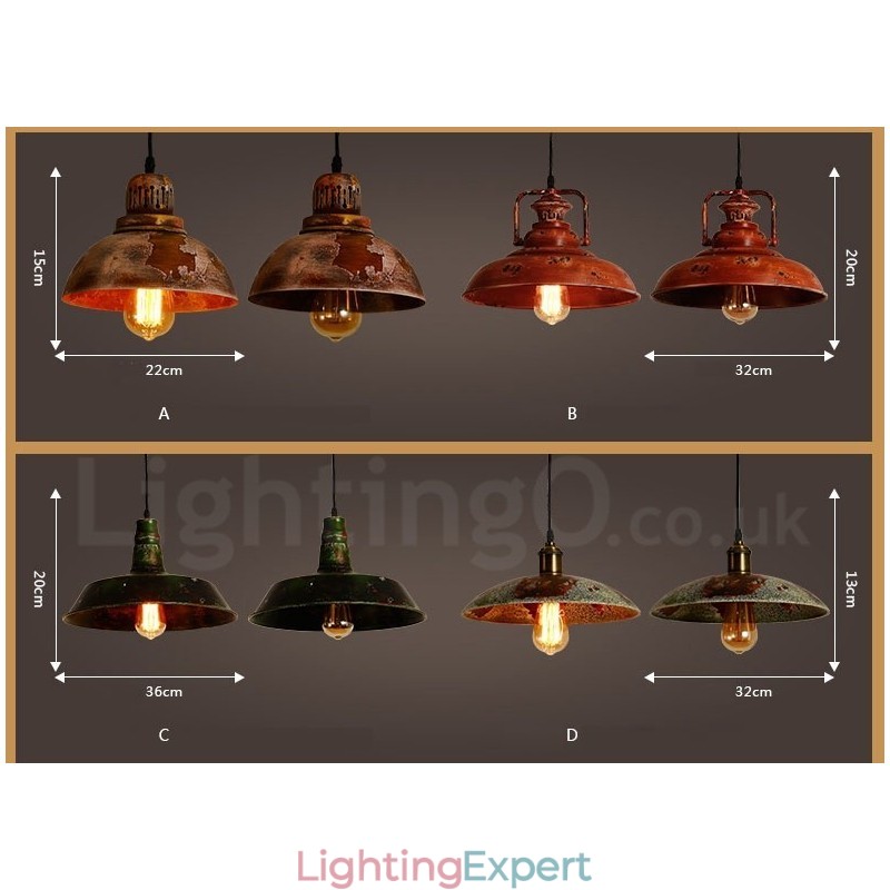 1 Light Rustic Lodge Retro Vintage Pendant Light Loft