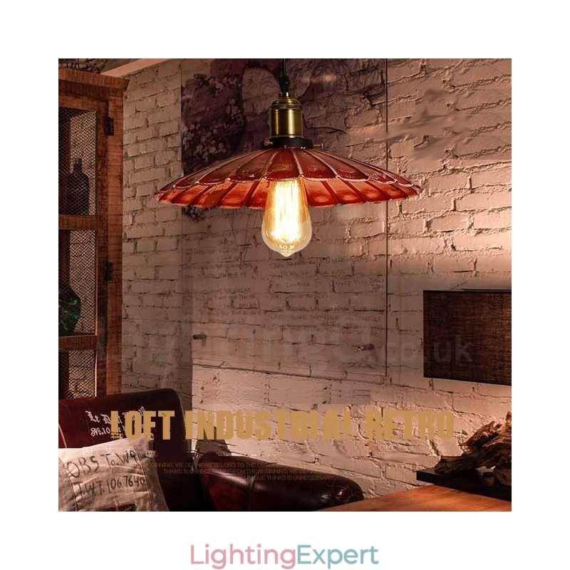 1 Light Rustic Lodge Retro Vintage Pendant Light Loft