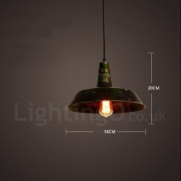 1 Light Rustic Lodge Retro Vintage Pendant Light Loft