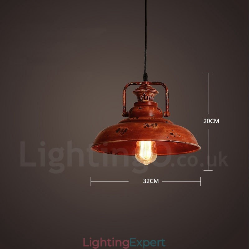 1 Light Rustic Lodge Retro Vintage Pendant Light Loft