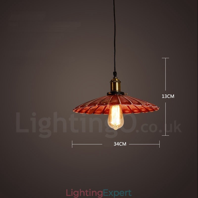 1 Light Rustic Lodge Retro Vintage Pendant Light Loft