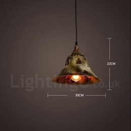 1 Light Rustic Lodge Retro Vintage Pendant Light Loft