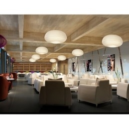 1 Light Modern Contemporary Pendant Light Ceiling Lamp with Glass Shade