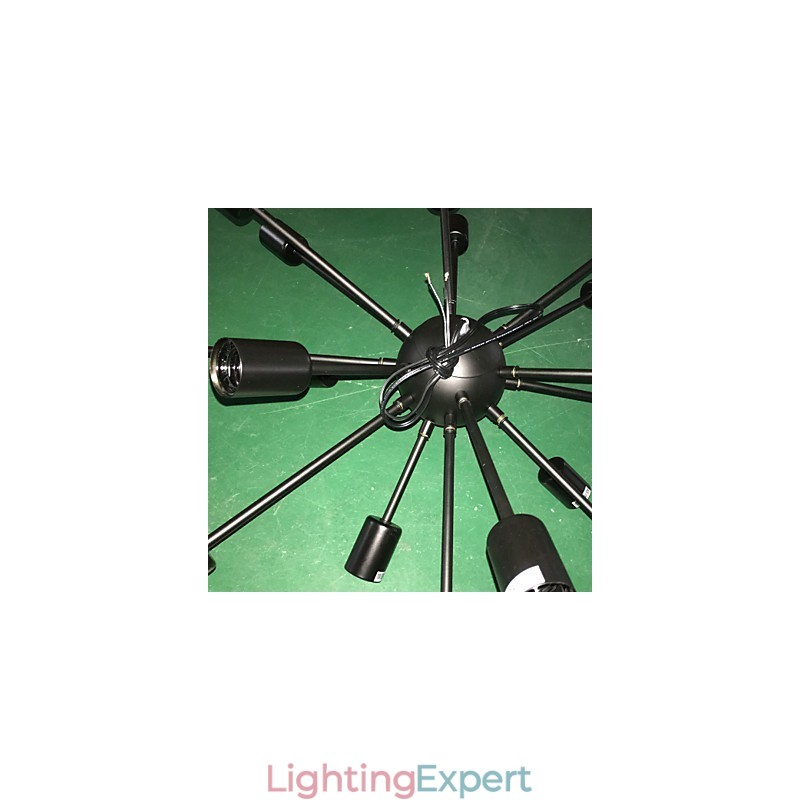 North American Style Minimalist Radial 18 Light Chandelier