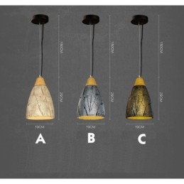 1 Light Cement Modern Contemporary Pendant Light Ceiling Lamp