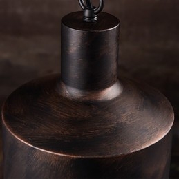Chandelier Rustic Lodge Drum Metal Pendant Light