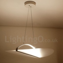 Modern Contemporary 1 Light Acrylic Pendant Light with Steel Shade