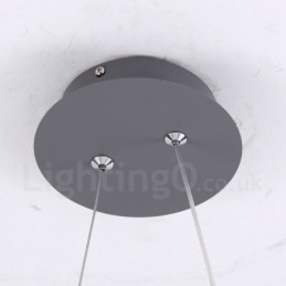 Modern Contemporary 1 Light Acrylic Pendant Light with Steel Shade