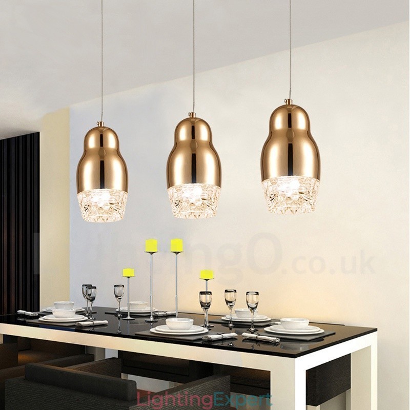Modern Contemporary 1 Light Aluminum Alloy Pendant Light with Acrylic Shade