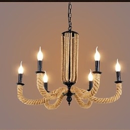 Retro Rope Chandelier Iron lamp