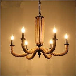 Retro Rope Chandelier Iron lamp