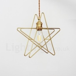 Modern Contemporary 1 Light Brass Pendant Light with Shade